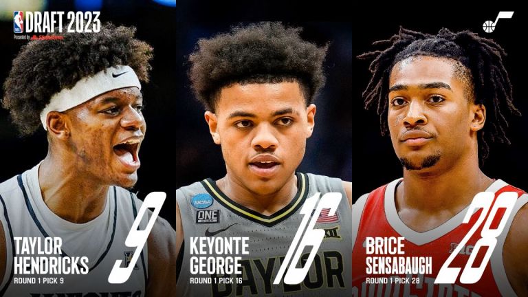 NBA Utah Jazz Draft Picks 2023: Taylor Hendricks, Keyonte George, Brice Sensabaugh